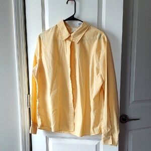 White Stag Long Sleeve Collar Button Up Yellow Shirt Xl